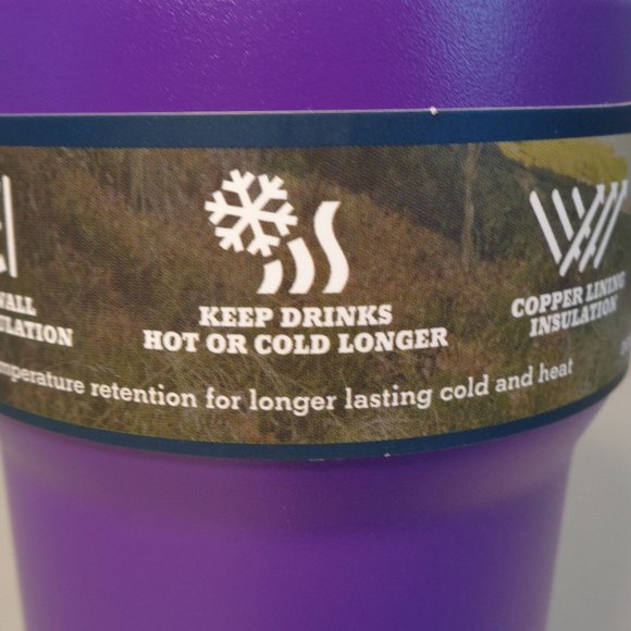 Magellan Outdoors 12 oz Stainless Steel New Purple Tumbler / Cup / Thermos - Picture 14 of 16